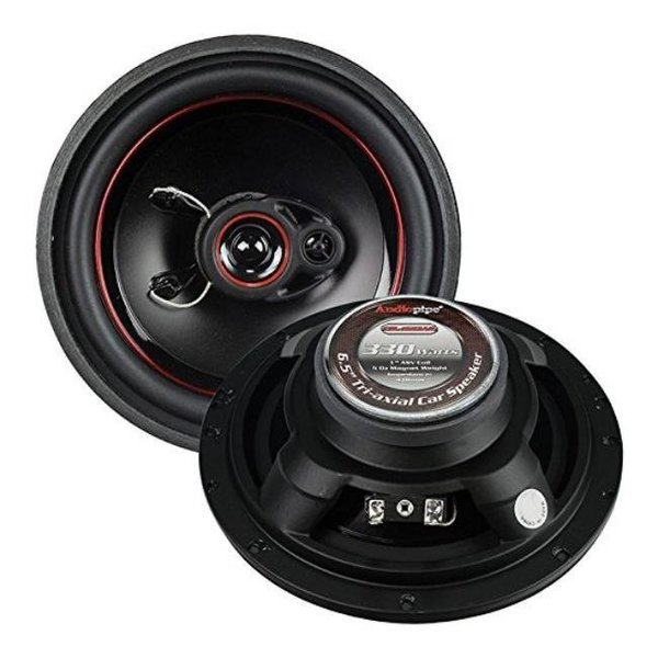 Audiopipe Audiopipe CSL-1623AR Redline 6.5 in. 3 Way 5 Oz Magnet Car Speaker Slim Style CSL-1623AR